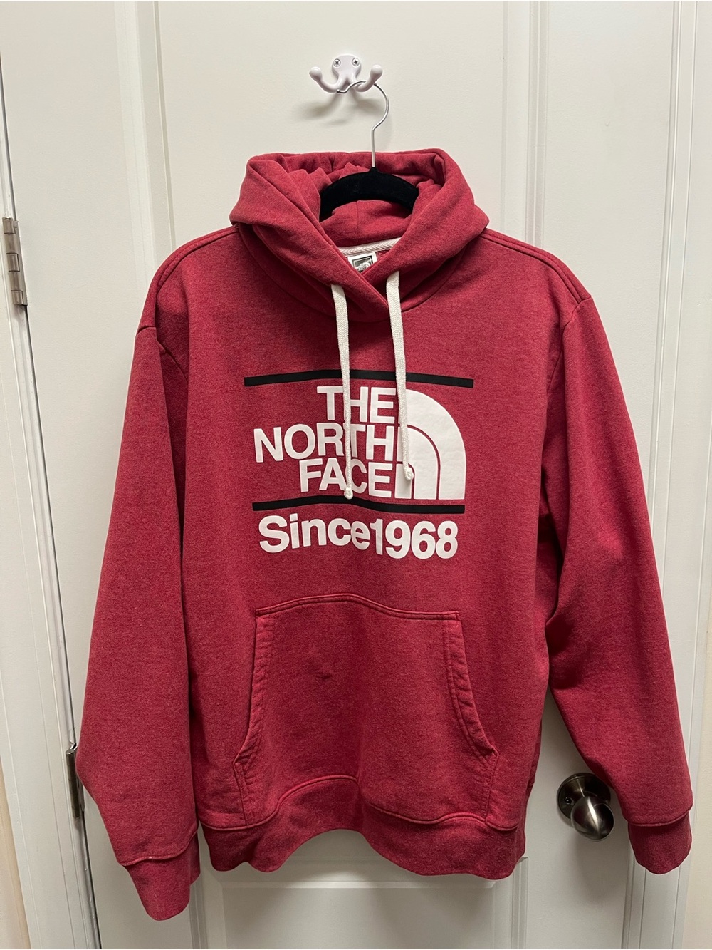 The North Face Mens Burgandy/Red Since 1968 Graphic Logo Hoodie Sweatshirt XL